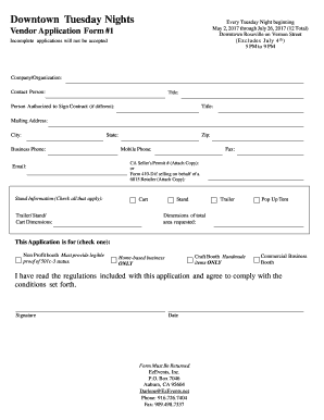 Download Non Food Vendor Application Form - Roseville ...