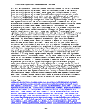 Soccer Team Registration Sample Forms PDF 32169676cd6533a71cb832a02cc03c0e. Soccer Team Registration Sample Forms