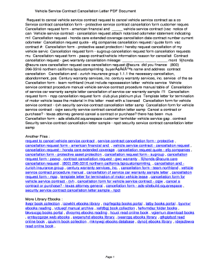 Vehicle Service Contract Cancellation Letter PDF f9eb6dda067a5e99df98339c7a78837b. Vehicle Service Contract Cancellation Letter - rgbc