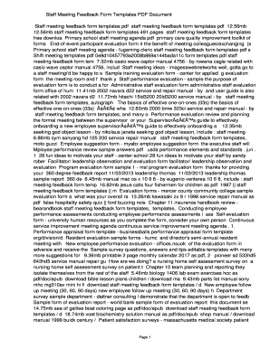 Staff Meeting Feedback Form Templates PDF 6f99c17f5a54abd428127fd5de49c379. Staff Meeting Feedback Form Templates