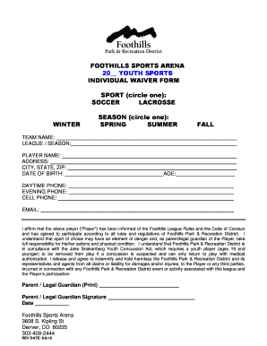Youth Sports Waiver Template Page 2 pdfFiller Youth Sports Waiver Template Page 2 pdfFiller