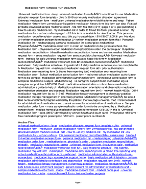 Fillable Online tfdt Medication Form Template PDF Fillable Online tfdt Medication Form Template PDF