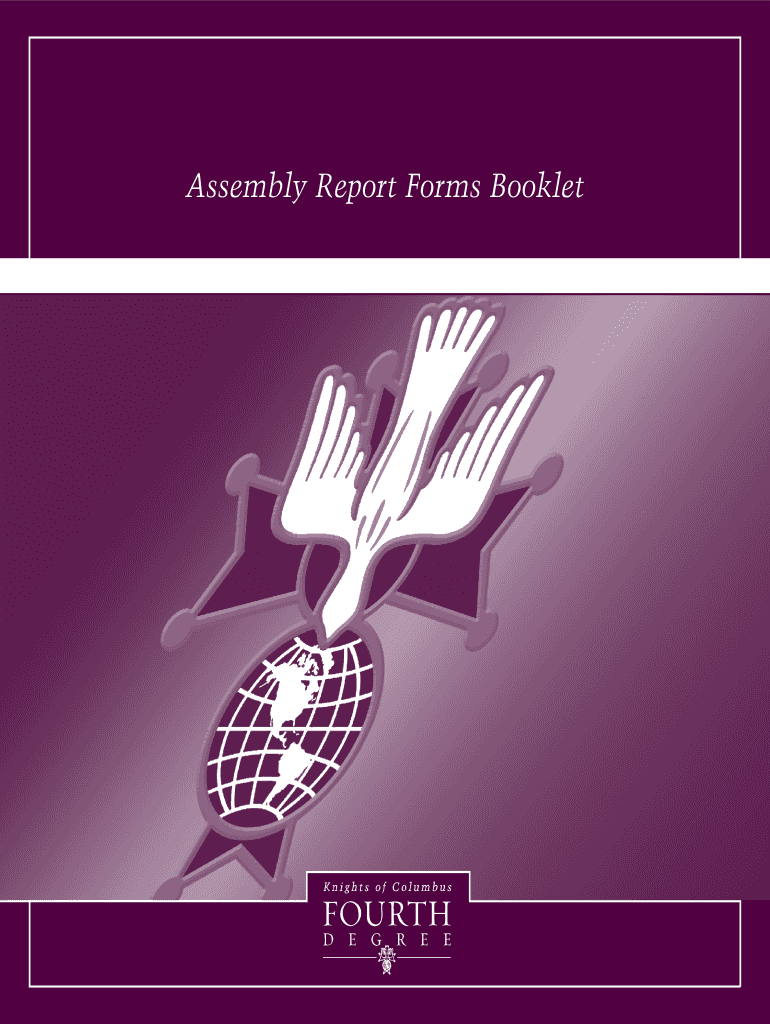 Fillable Online kofc Assembly Report Forms Booklet Fax Email Print