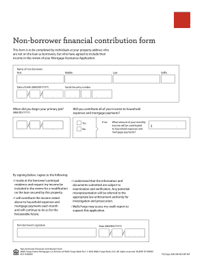 wells fargo mortgage login fillable printable tax templates to wells fargo non borrower contribution form