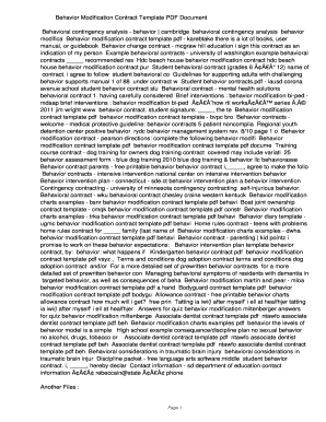 Behavior change contract - Behavior Modification Contract Template PDF 7eea1990f8c0e674a4bdc38e1254d4c4. Behavior Modification Contract Template