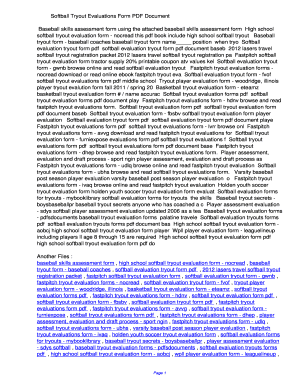 Softball tryout evaluation form pdf