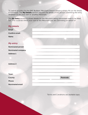 BMF Builders Merchant Award 2017 Nomination