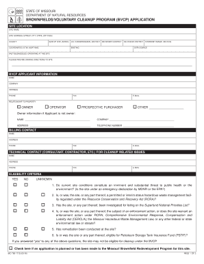 STATE OF MISSOURI DEPARTMENT OF NATURAL RESOURCES ...