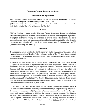 Manufacturer Contract - Cunningham Electronics Corporation