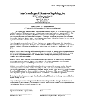 HIPAA Acknowledgement Consent 1