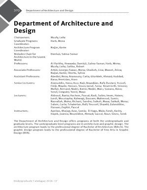 Fillable Online Department of Architecture and Design Fax Email Print ...