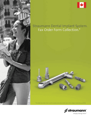Fillable Online straumann Straumann Dental Implant System. Fax Order ...