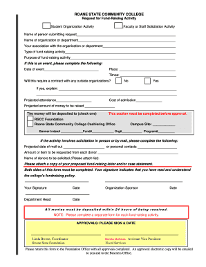 Request for Fund-Raising Activity