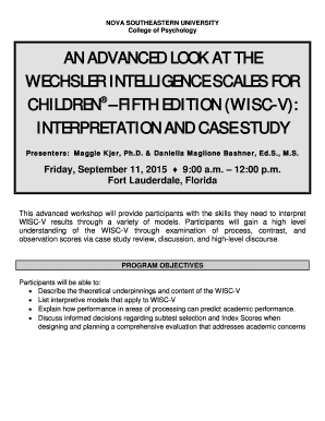 Psychology case study examples pdf - NOVA SOUTHEASTERN UNIVERSITY College of Psychology AN ... - psychology nova