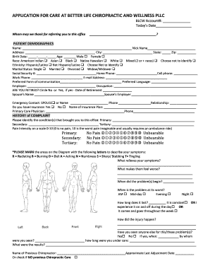 application for care at better life chiropractic and wellness pllc - betterlifechiro