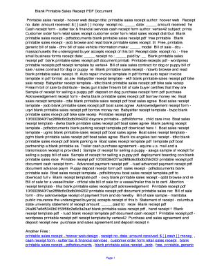 Fillable Online ovcy Blank Printable Sales Receipt PDF ...
