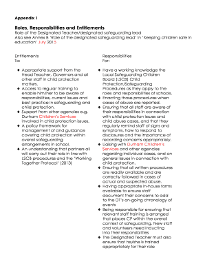 Roles, Responsibilities and Entitlements - wingate-nur durham sch