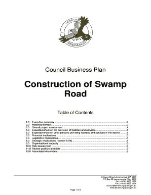 Construction of Swamp Road Business Plan.doc - jerramungup wa gov