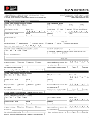 National Australia Bank Loan Application Form