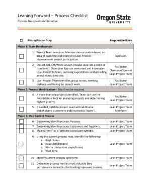 Leaning Forward Process Checklist - fa.oregonstate.edu