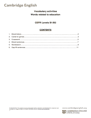 fillable online words related to education fax email print pdffiller