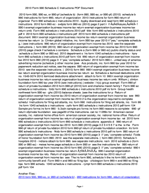 Fillable Online ikcw 2010 Form 990 Schedule C Instructions PDF ...