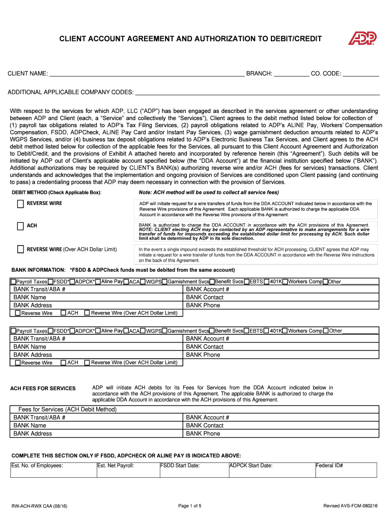 adp client agreement Preview on Page 1