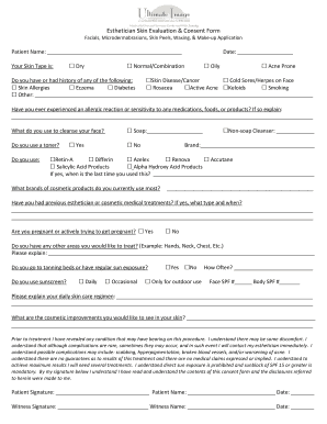 Esthetician Consent Form App | pdfFiller