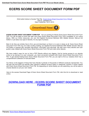 Fillable Online onlinepharmacyreview Ecers Score Sheet Document Form ...