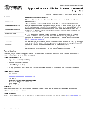 Fillable Online Application for exhibition licence and renewal ...