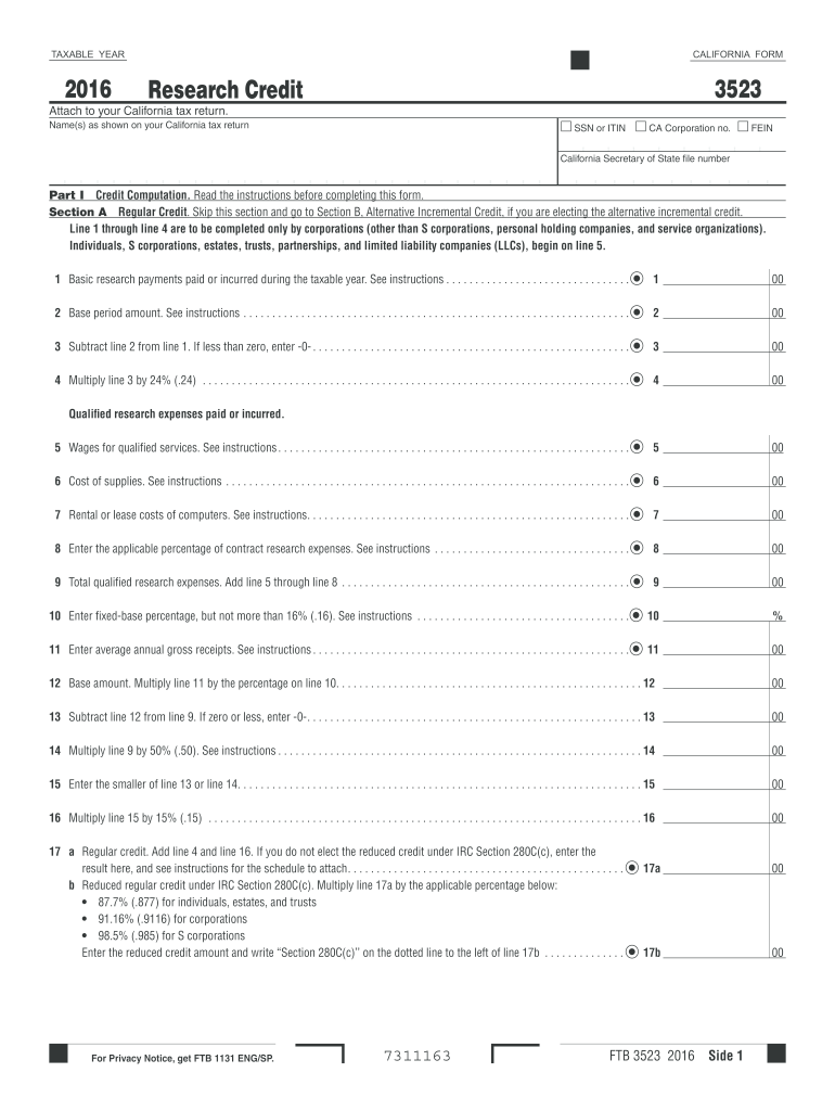 ca form credit 2016 Preview on Page 1