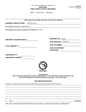 Fillable Online BID BLANK Fax Email Print - pdfFiller
