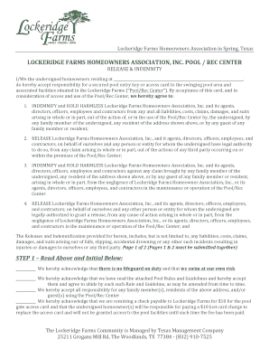 LOCKERIDGE FARMS HOMEOWNERS ASSOCIATION, INC. POOL ...