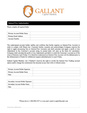 GCM Interest Free Authorization