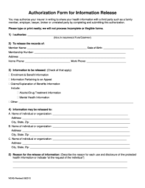 member, employer, lawyer, broker or unrelated party by completing and submitting this authorization