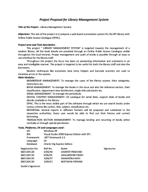 library management system project proposal pdf