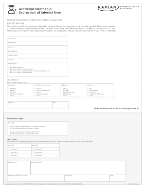 Letter of interest sample - Academic Internship Expression of interest form - kbs.edu.au