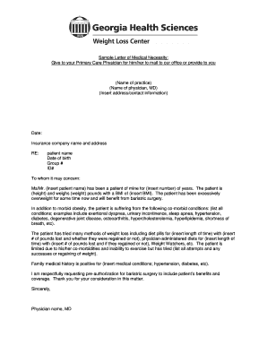 Medical Necessity Letter Template