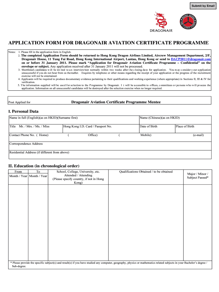 Fillable Online Please Fill In The Application Form In English Fax