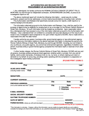 Sta background check - Background Check Authorization Form SCONE.doc - billingscatholicschools