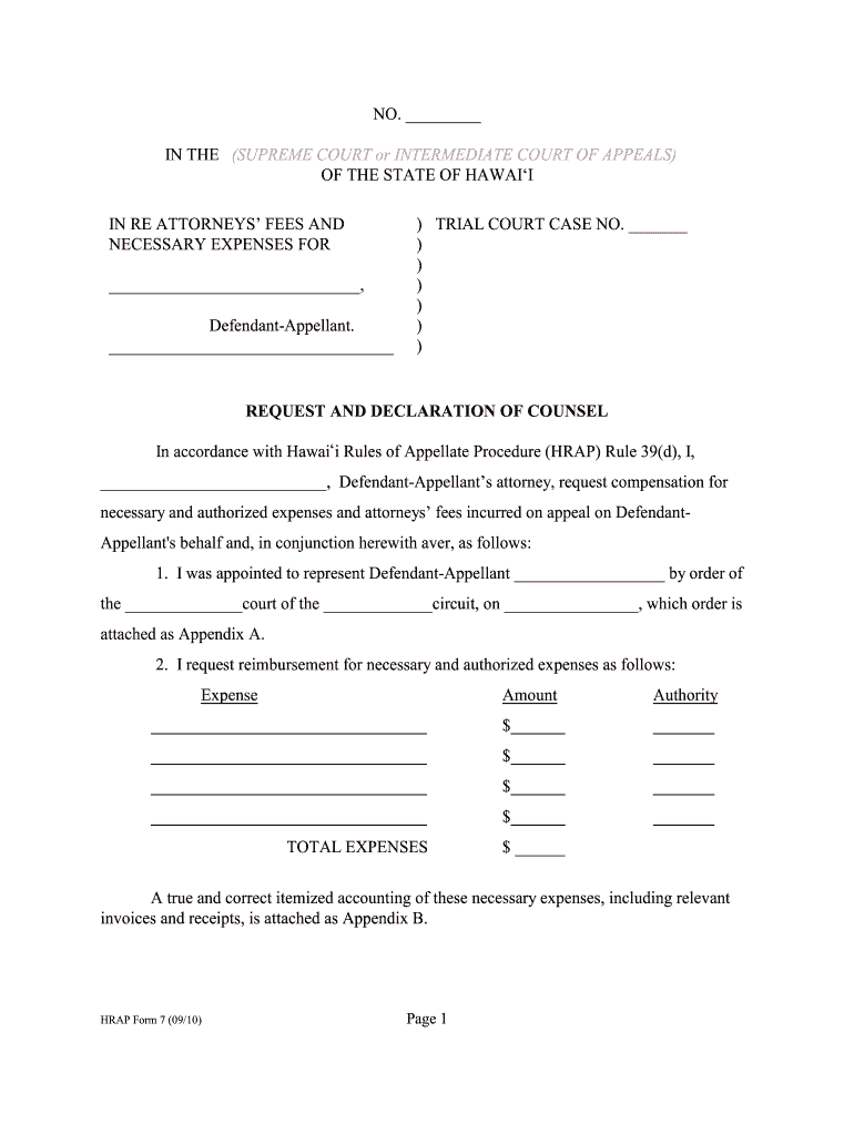 IN THE (SUPREME COURT or INTERMEDIATE COURT OF APPEALS) - courts state hi Preview on Page 1