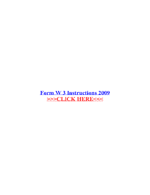 Form W 3 Instructions 2009