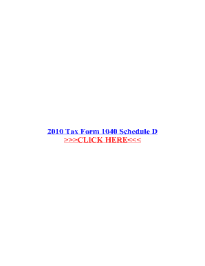 Fillable Online 2010 Tax Form 1040 Schedule D Fax Email Print - pdfFiller