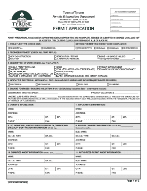 Web: http://www.tyrone.org PERMIT APPLICATION SIGNED OFF DATE