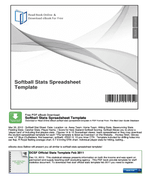 softball schedule template