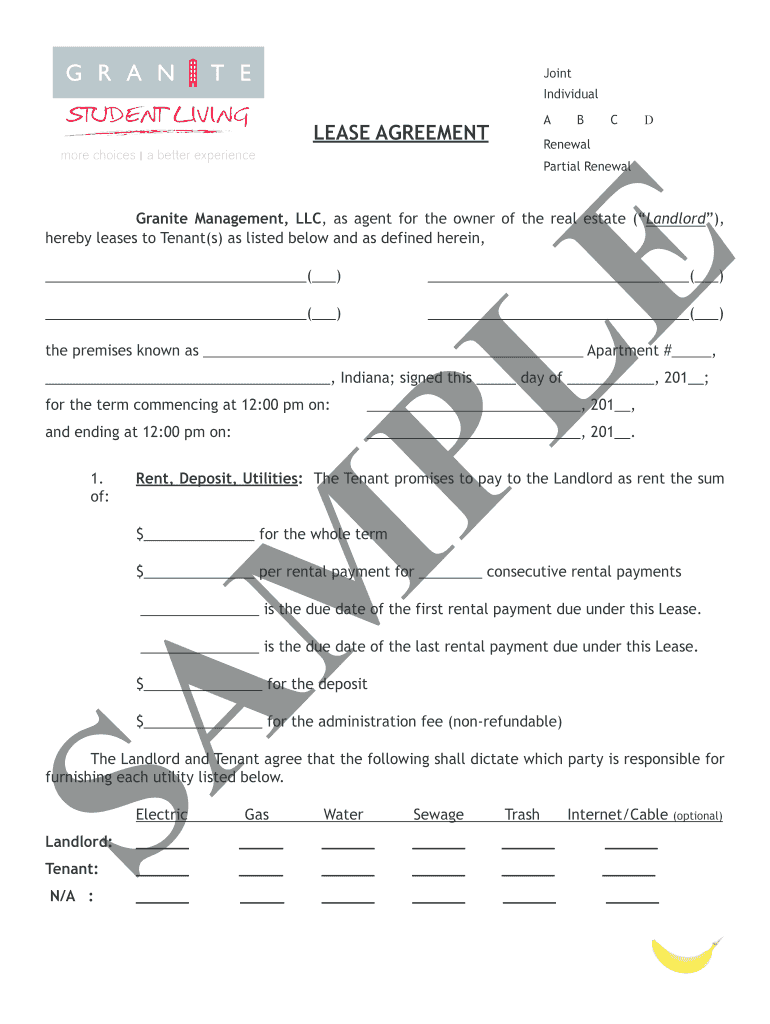 Fillable Online LEASE AGREEMENT Fax Email