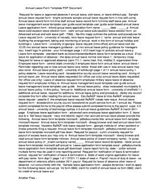 Annual Leave Form Template PDF 196881cabed8e8a8631fb94febe1ec26. Annual Leave Form Template