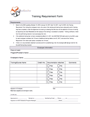 Fillable Online Training Requirement Form - nmcourts.gov Fax Email ...