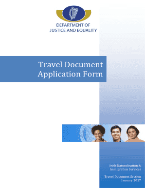 Netherlands visa application form pdf - Travel Document Application Form - inis.gov.ie - inis gov