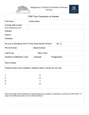 ITAS Tutor Expression of Interest - Murrup Barak - University of ...
